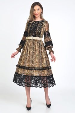 Curea bej piele sintetica cu catarama metalica argintie 4cm