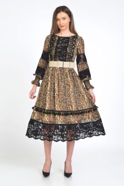 Curea bej piele sintetica cu catarama metalica argintie 6cm