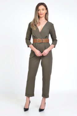 Curea camel din piele sintetica cu catarama metalica argintie 6cm