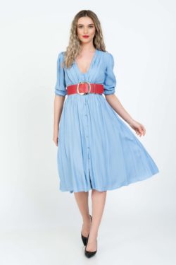 Curea Mabotex piele naturala rosie Raven