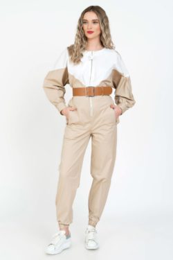 Curea piele naturala camel cu catarama metalica 6 cm