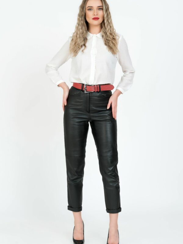 Curea imitatie piele rosie 4cm