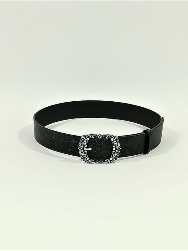 Curea piele sintetica neagra Symbol