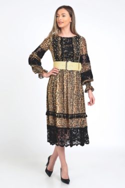 Curea bej piele sintetica cu catarama metalica argintie 8 cm