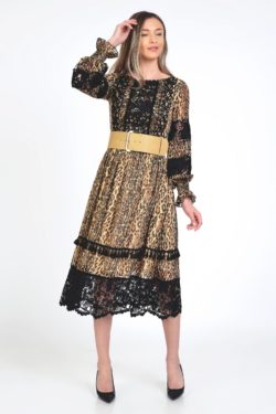 Curea camel piele sintetica cu catarama metalica argintie 8 cm