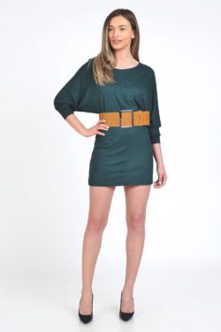 Curea camel piele sintetica cu catarama metalica argintie 8 cm