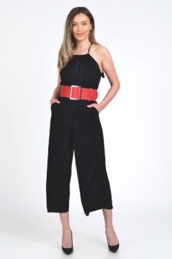 Curea rosie din piele sintetica cu catarama metalica argintie 8cm