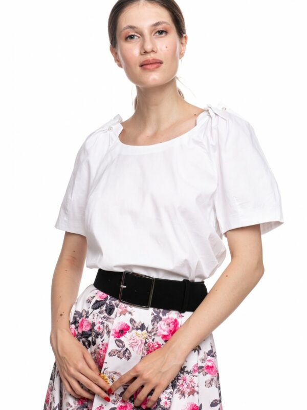 Curea imitatie piele neagra Gina