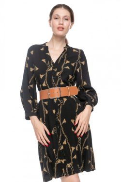 Curea piele naturala camel si catarma nichel 6 cm