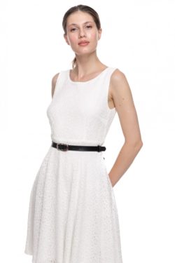 Curea piele naturala neagra cu catarama metalica 2 cm