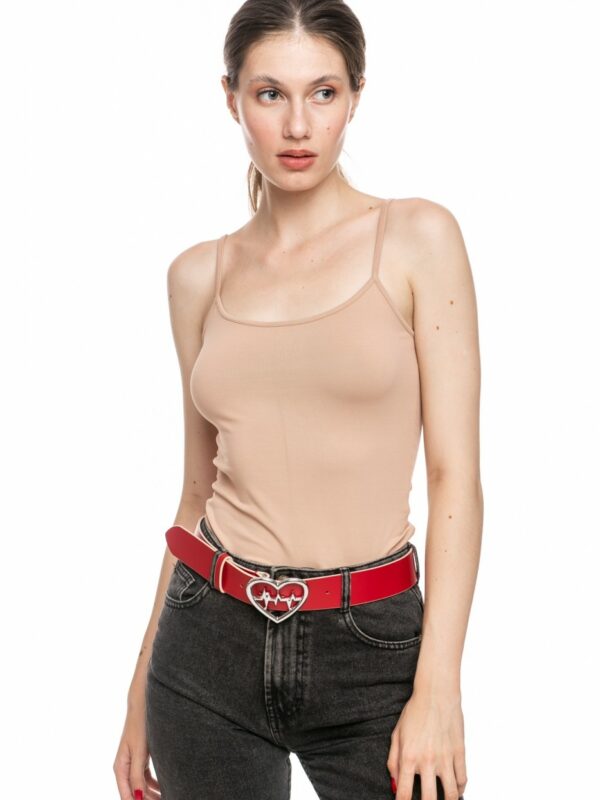 Curea Mabotex piele naturala rosie Red Heart