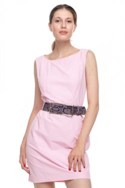 Curea Mabotex piele sintetica print sarpe mov cu catarama argintie 5 cm