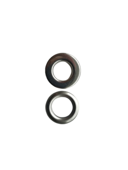 Set 20 ocheti metalici plati argintiu lucios Mabo diametrul interior 0.9 cm