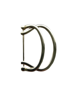 Set 2 catarame metalice duble auriu pal Mabo 4 cm