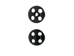 Set 12 capse nylon din doua parti negre Mabo L.36 2.2 cm
