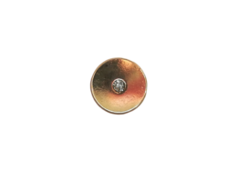 Set 20 nasturi metalici cu picior si imitatie stras aurii Mabo L.28 1.8 cm