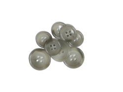 Set 120 nasturi poliester imitatie corn gri deschis Mabo L.32 2cm L.24 1.5 cm