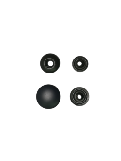 Set 20 capse metalice din 4 parti negre Mabo L.24 1.5 cm