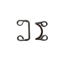 Set 6 inchideri metalice din doua parti (mos si baba) negru lucios Mabo 2 cm