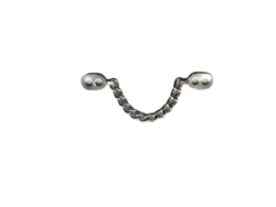 Set 10 agatatori metalice din lant pentru haine argintii Mabo 7.5 cm