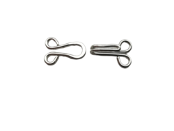 Set 10 inchideri metalice din doua parti (mos si baba) argintii Mabo 3.5 cm