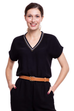 Curea camel cu catarama metalica aurie 2.5 cm