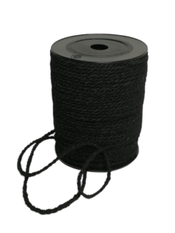 Rola 50 metri snur iuta negru Mabo 0.3 cm