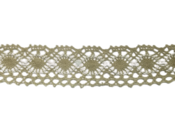 Rola 20 metri dantela bumbac natur/alb Mabo latime 4.5 cm