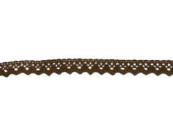 Rola 30 metri dantela bumbac maro Mabotex 1 cm