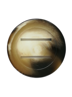 Set 10 nasturi poliester supradimensionati melanj imitatie corn laser Mabo L.99 5.8 cm