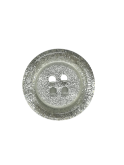 Set 50 nasturi poliester in culoare glitter argintiu Mabo L.40 2.5 cm