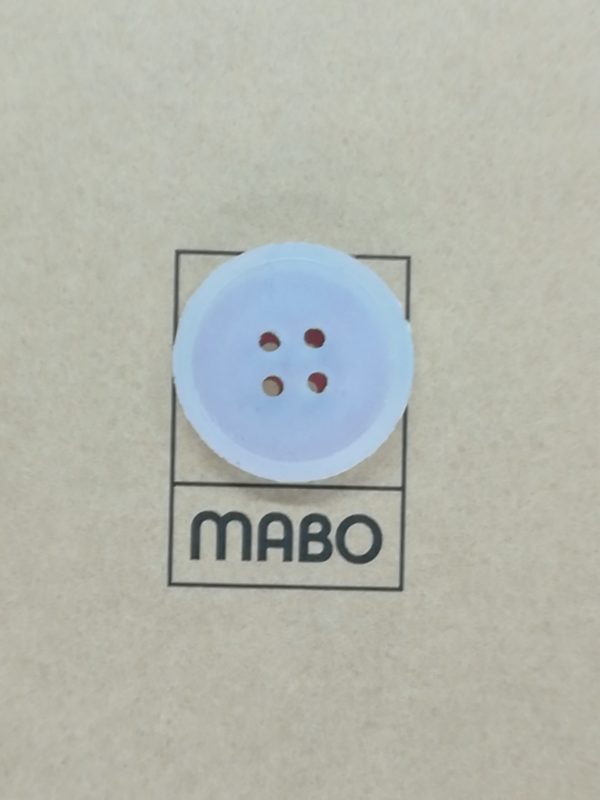 Set 100 nasturi 4 gauri din cauciuc natural alb semitransparent Mabo L.32 2 cm