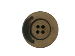 Set 10 nasturi poliester cu 4 gauri maro-vintage Mabo L.44 2.8 cm