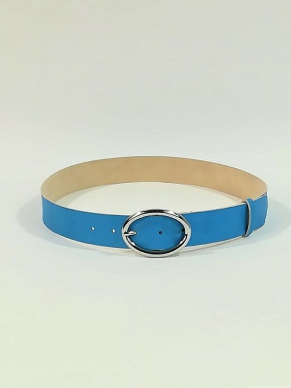 Curea piele sintetica albastra 3.5cm
