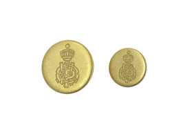 Set 20/10 nasturi metalici cu picior auriu mat ,Mabotex ,1.5cm/2cm