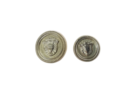 Set 20/10 nasturi metalici cu picior aurii Mabotex 1.5cm/2cm