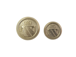 Set 20/10 nasturi metalici cu picior aurii,Mabotex,1.5cm/2cm