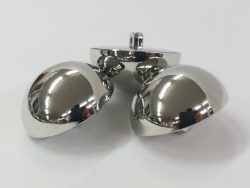 Set 30 nasturi nylon cu picior argintii Mabotex 3cm