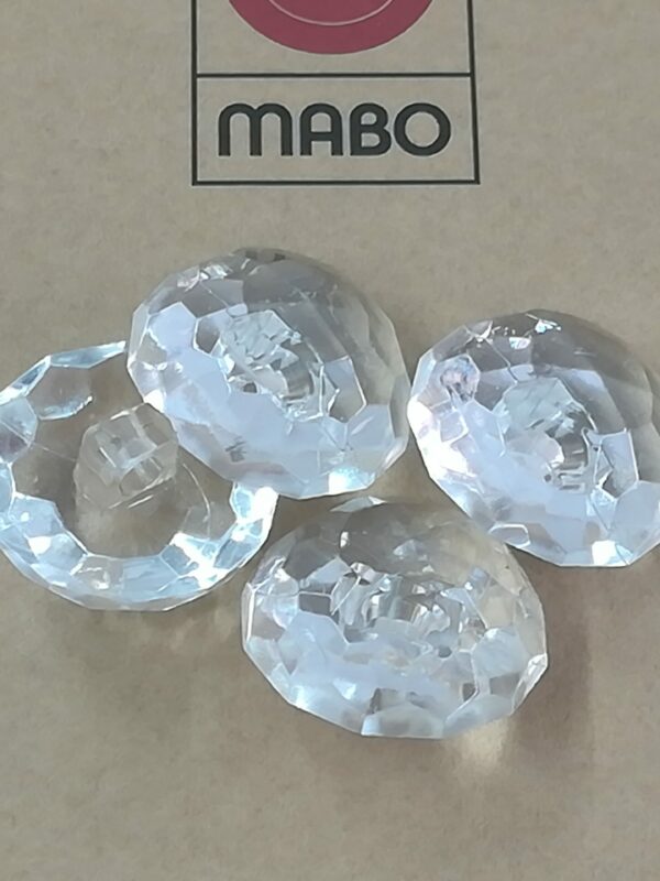Set 50 nasturi nylon cu picior transparenti Mabo 2 cm