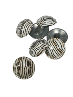 Set 12 nasturi metalici cu picior animal print Mabotex 2 cm