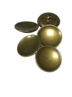 Set 10 nasturi metalici cu picior antic brass Mabotex 2.5cm