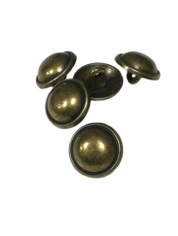 Set 20 nasturi metalici cu picior antic brass Mabotex 1.8 cm