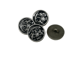 Set 10 nasturi metalici cu picior antic silver-email Mabotex 2 cm