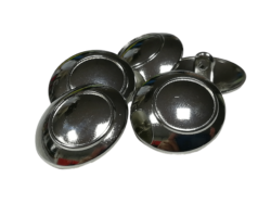 Set 12 nasturi metalici cu picior argintii Mabotex 2.2cm