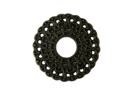 Set 10 ornamente metalice rotunde antic brass Mabotex 3.8 cm