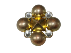 Brosa metalica auriu-rosiatic 4cm