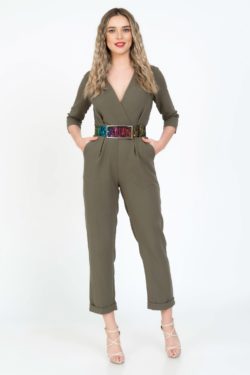 Curea piele naturala print logo multicolora Fantasy