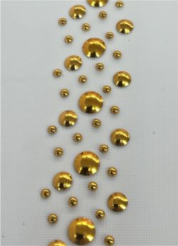 Set aplicatii metalice termoadezive aurii Mabotex