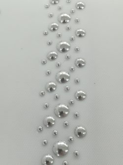 Set aplicatii metalice termoadezive argintii Mabotex