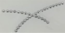 Set aplicatii metalice termoadezive argintii Mabotex